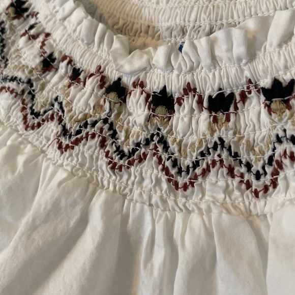 White Scoop Neck Blouse - Picture 2 of 3